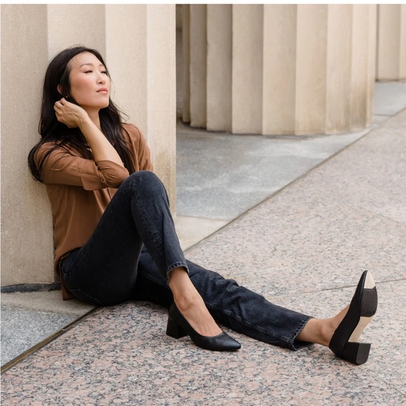 Nisolo NWT Fiorela Go-To Mid Heel Black - Picture 7 of 9